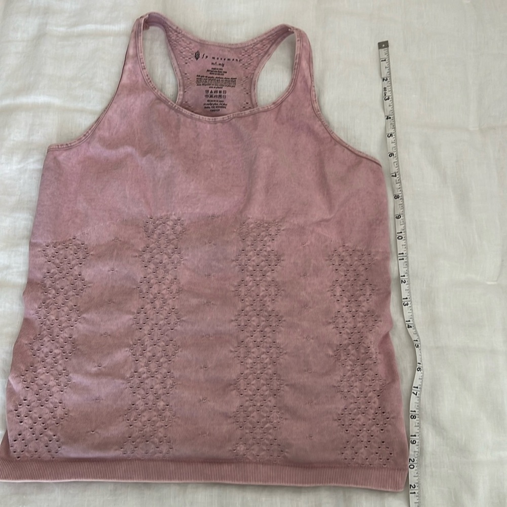 Free People Movement tank top in size M/L. Stretchy and not oversized. Pink
